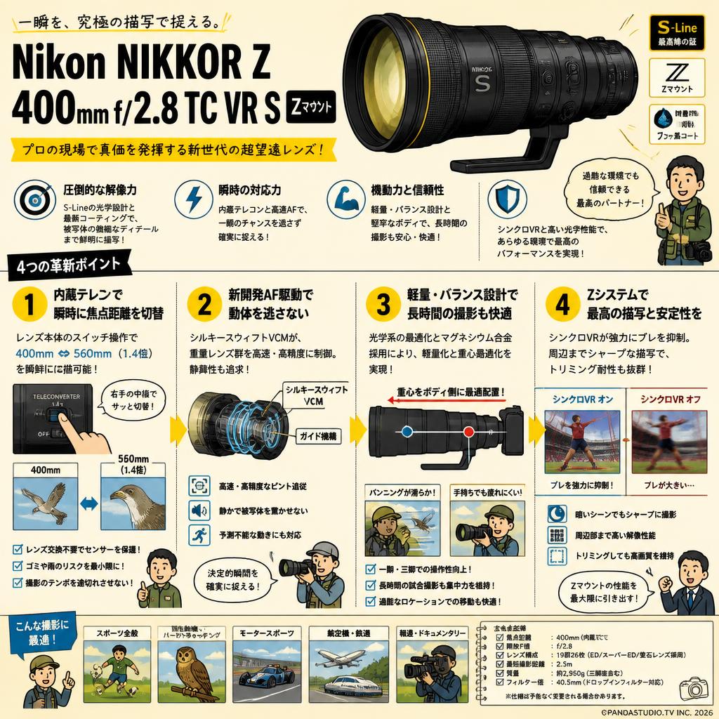 Nikon NIKKOR Z 400mm f/2.8 TC VR S Z マウント 概要