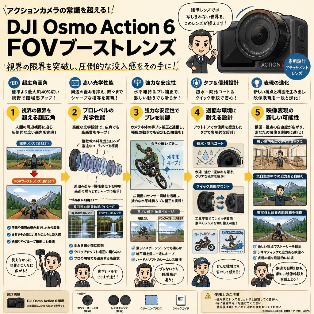 DJI Osmo Action 6 FOVブーストレンズ 概要