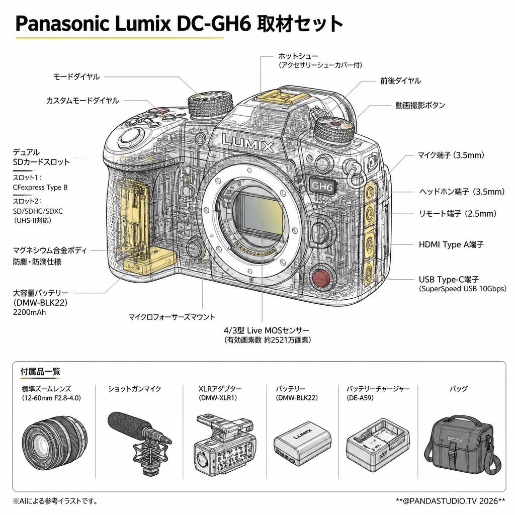 Panasonic Lumix DC-GH6 取材セット スペック