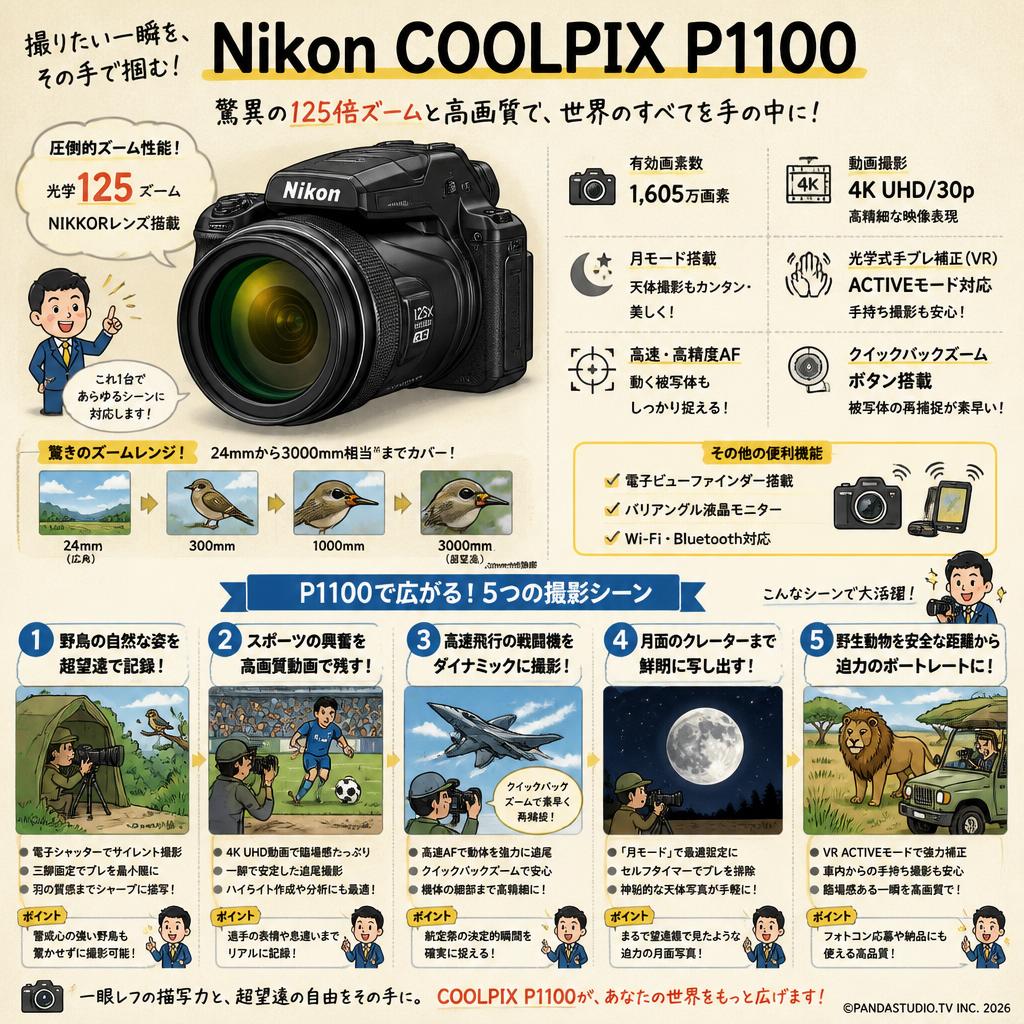Nikon COOLPIX P1100 用途
