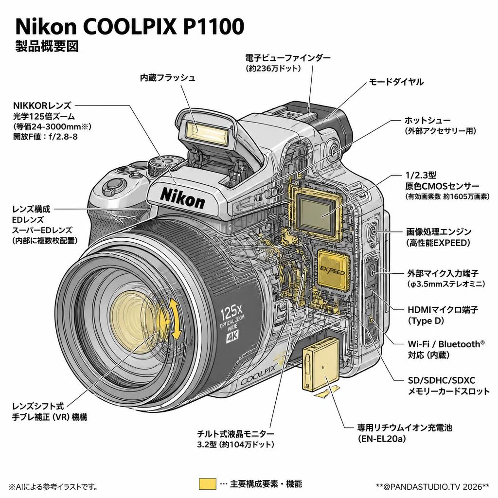 Nikon COOLPIX P1100 スペック