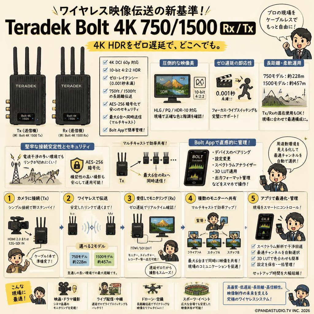 Teradek Bolt 4K750/1500 Rx / Tx 概要