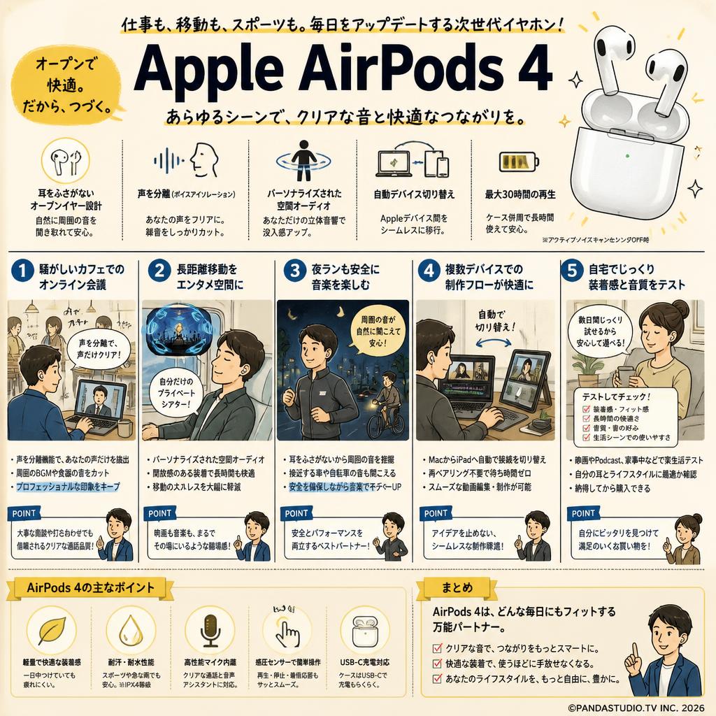Apple AirPods 4 用途