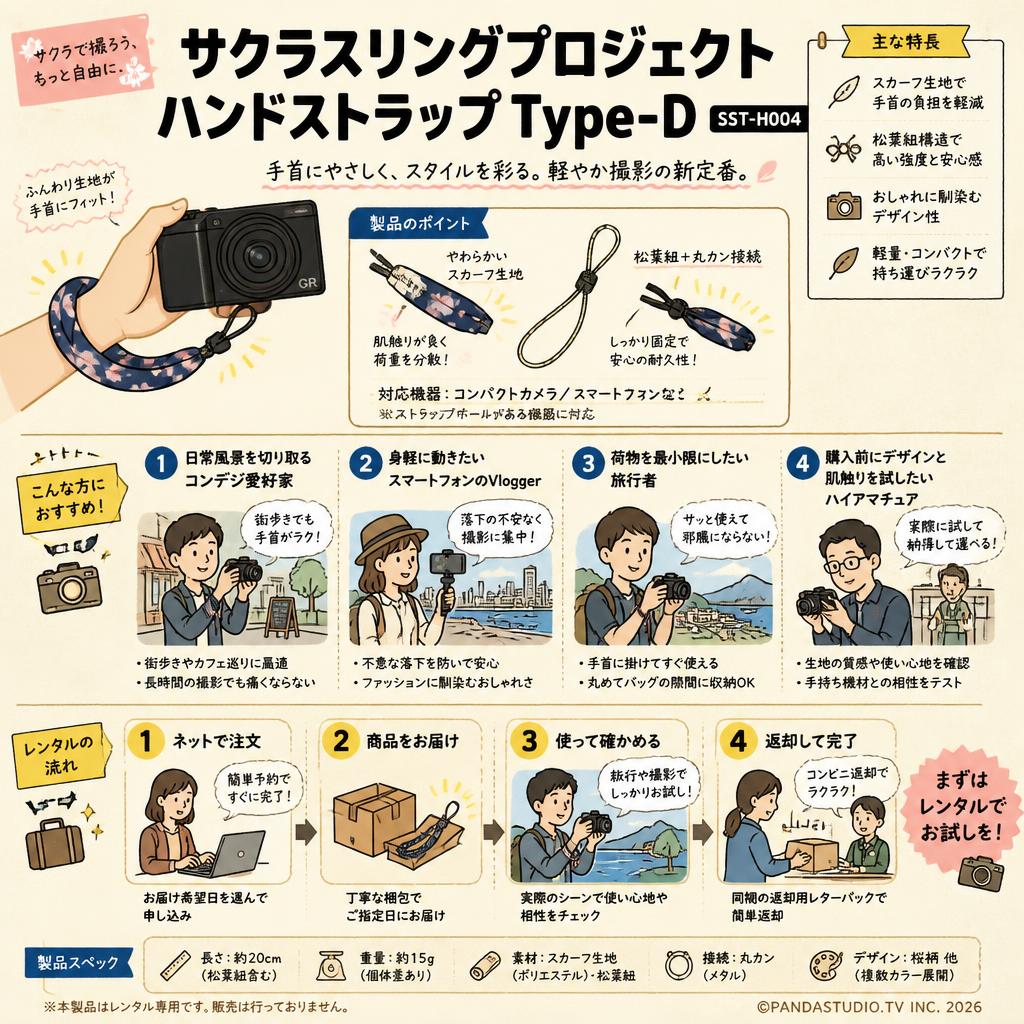 サクラスリングプロジェクト ハンドストラップ Type-D SST-H004 おもな対象のお客様