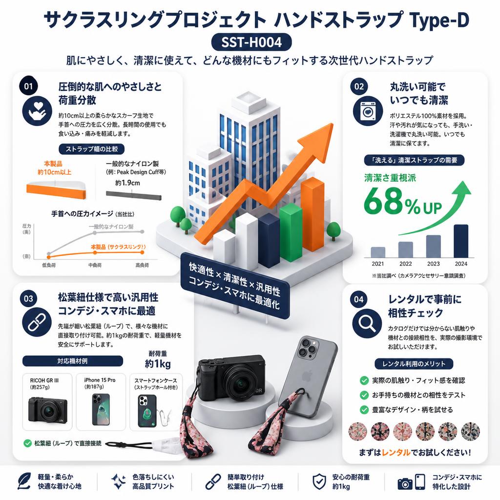 サクラスリングプロジェクト ハンドストラップ Type-D SST-H004 セールスポイント