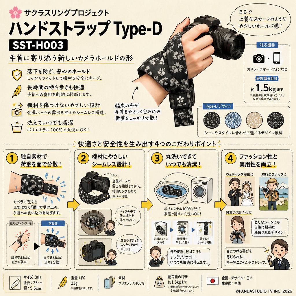 サクラスリングプロジェクト ハンドストラップ Type-D SST-H003 概要