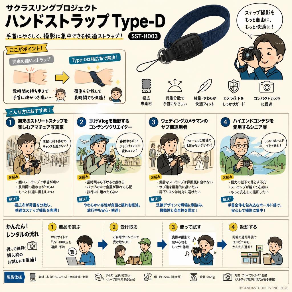 サクラスリングプロジェクト ハンドストラップ Type-D SST-H003 おもな対象のお客様
