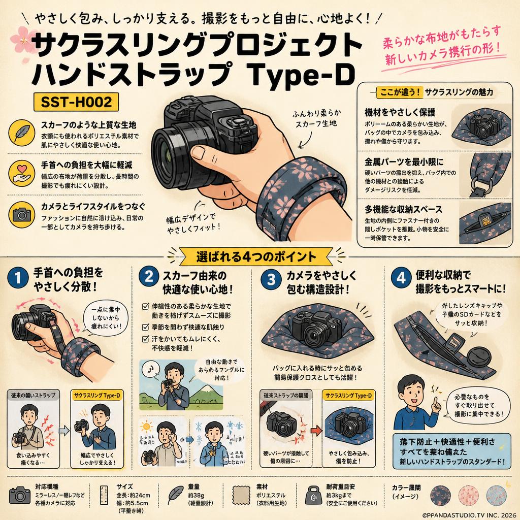 サクラスリングプロジェクト ハンドストラップ Type-D SST-H002 概要