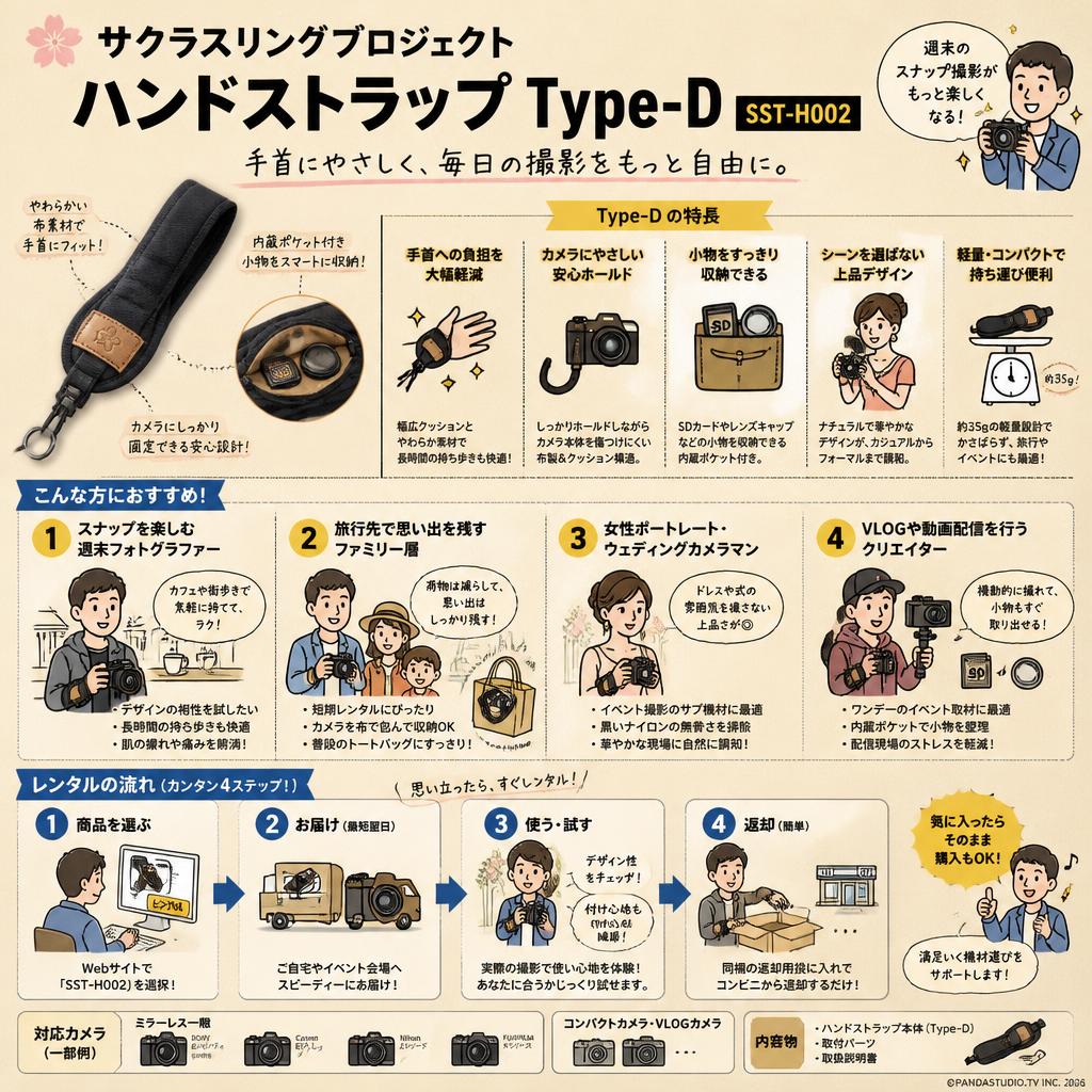 サクラスリングプロジェクト ハンドストラップ Type-D SST-H002 おもな対象のお客様