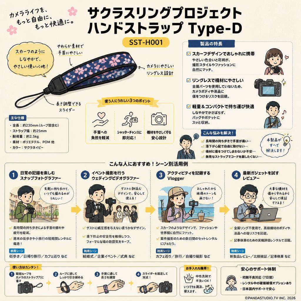 サクラスリングプロジェクト ハンドストラップ Type-D SST-H001 おもな対象のお客様