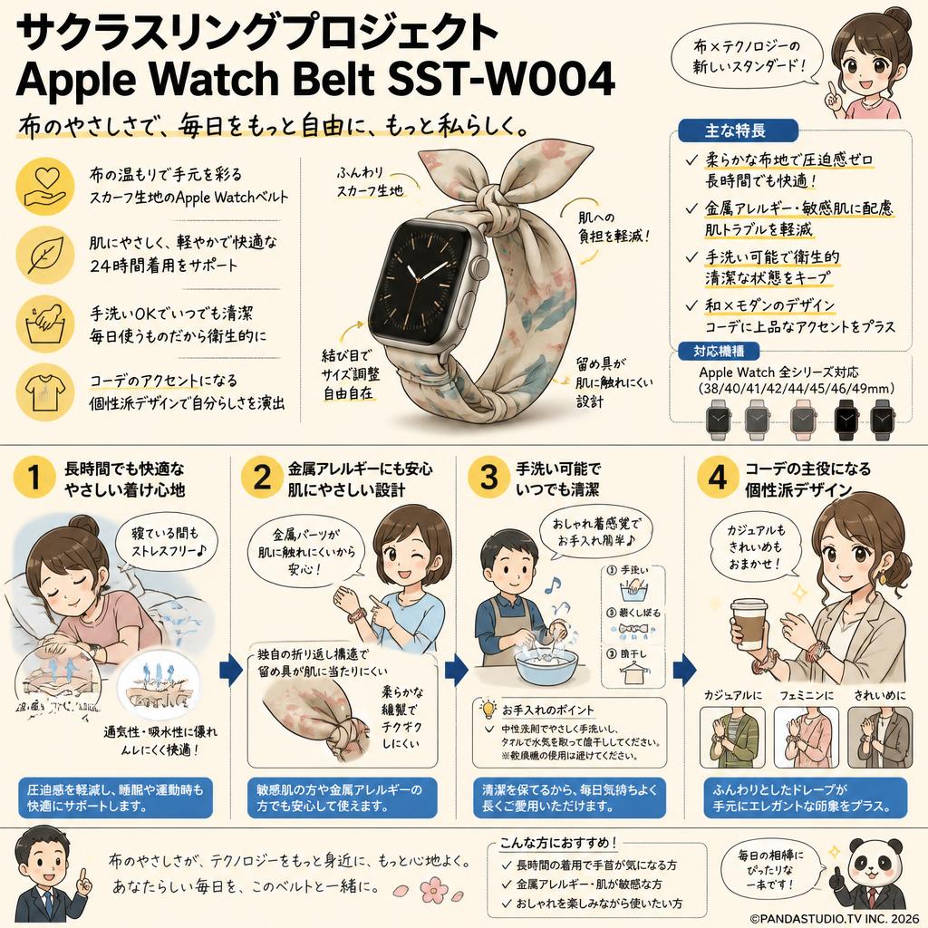 サクラスリングプロジェクト Apple Watch Belt SST-W004 概要
