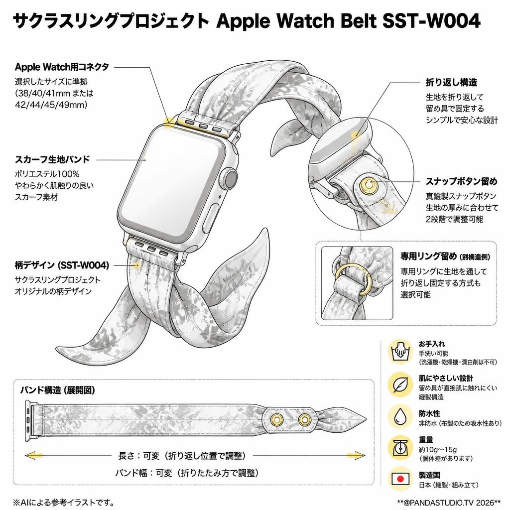 サクラスリングプロジェクト Apple Watch Belt SST-W004 スペック
