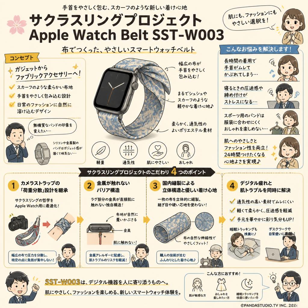 サクラスリングプロジェクト Apple Watch Belt SST-W003 概要