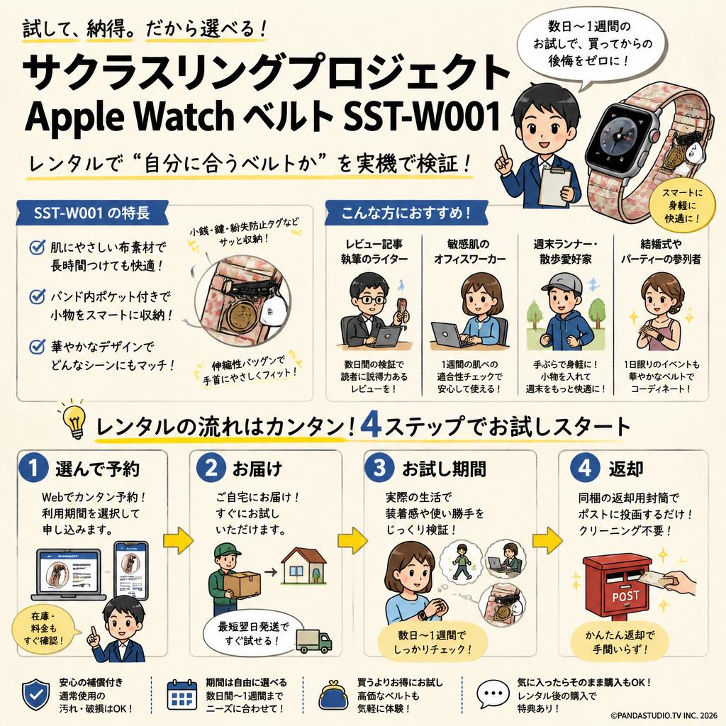 サクラスリングプロジェクト Apple Watch Belt SST-W001 おもな対象のお客様