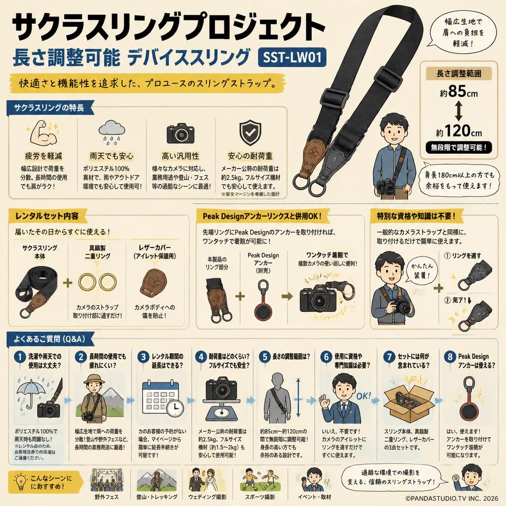 サクラスリングプロジェクト長さ調整可能 デバイススリング SST-LW01 FAQ（よくある質問と答え）