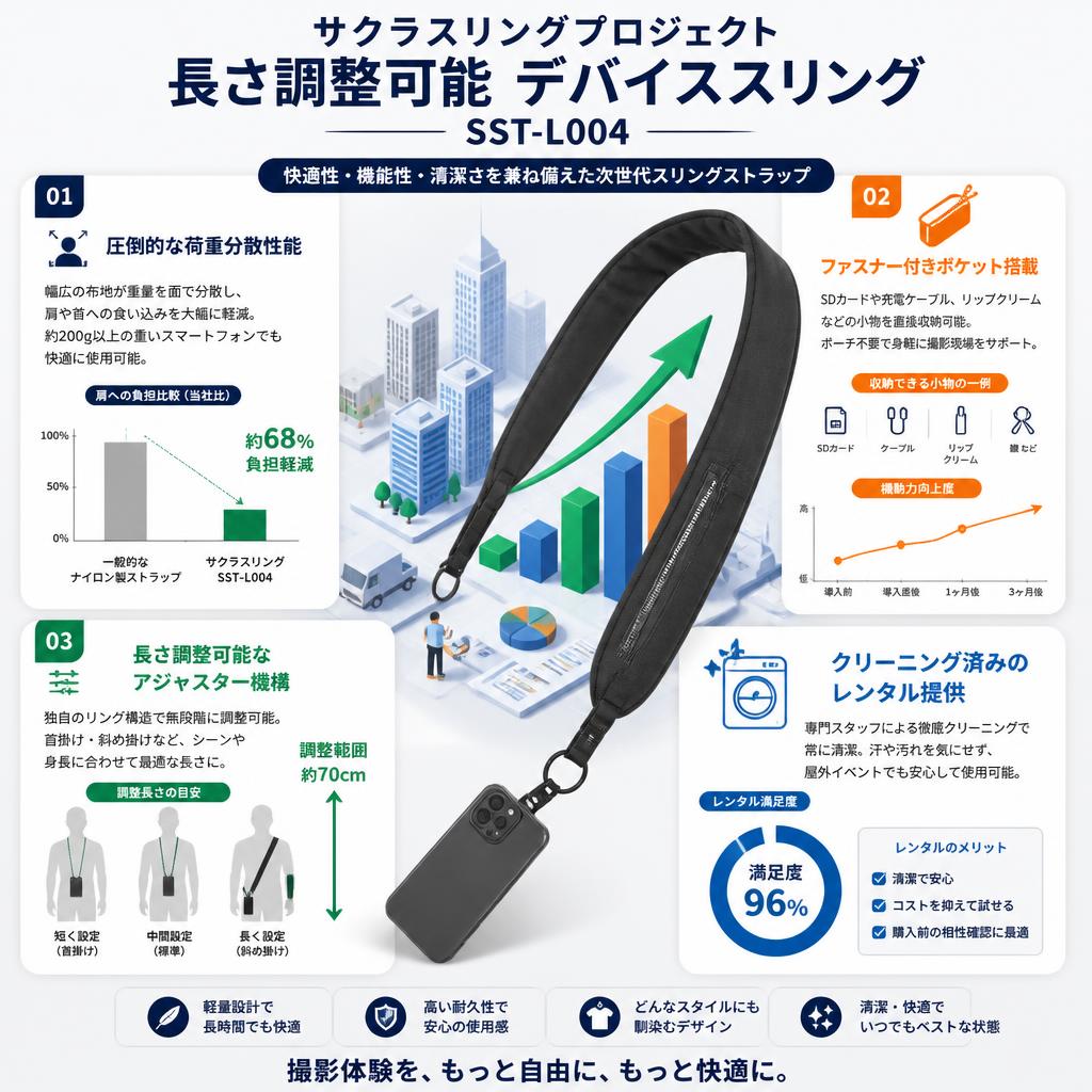 サクラスリングプロジェクト長さ調整可能 デバイススリング SST-L004 セールスポイント