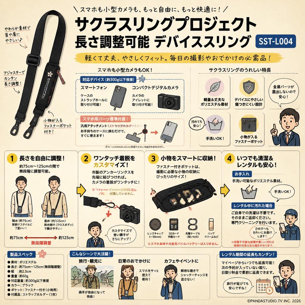 サクラスリングプロジェクト長さ調整可能 デバイススリング SST-L004 FAQ（よくある質問と答え）