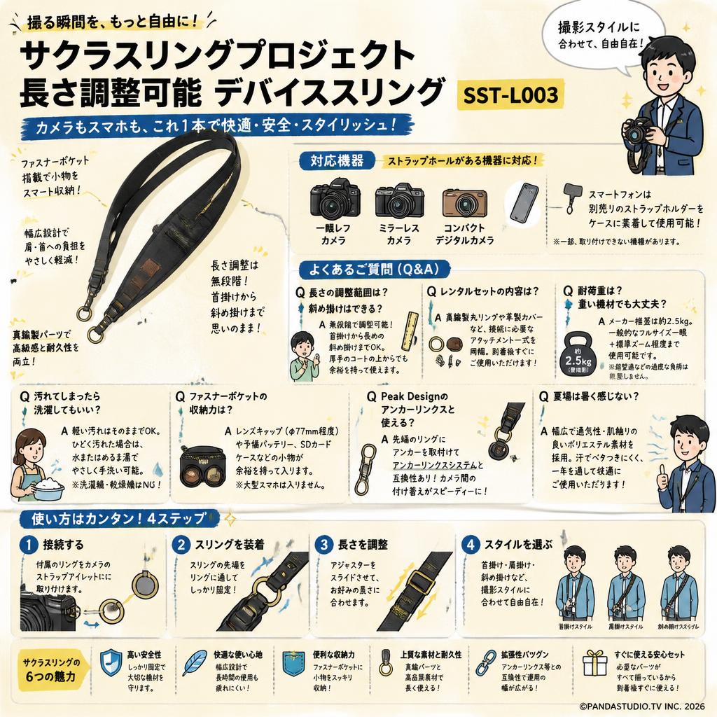 サクラスリングプロジェクト長さ調整可能 デバイススリング SST-L003 FAQ（よくある質問と答え）