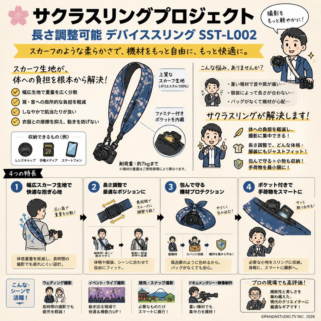 サクラスリングプロジェクト長さ調整可能 デバイススリング SST-L002 概要