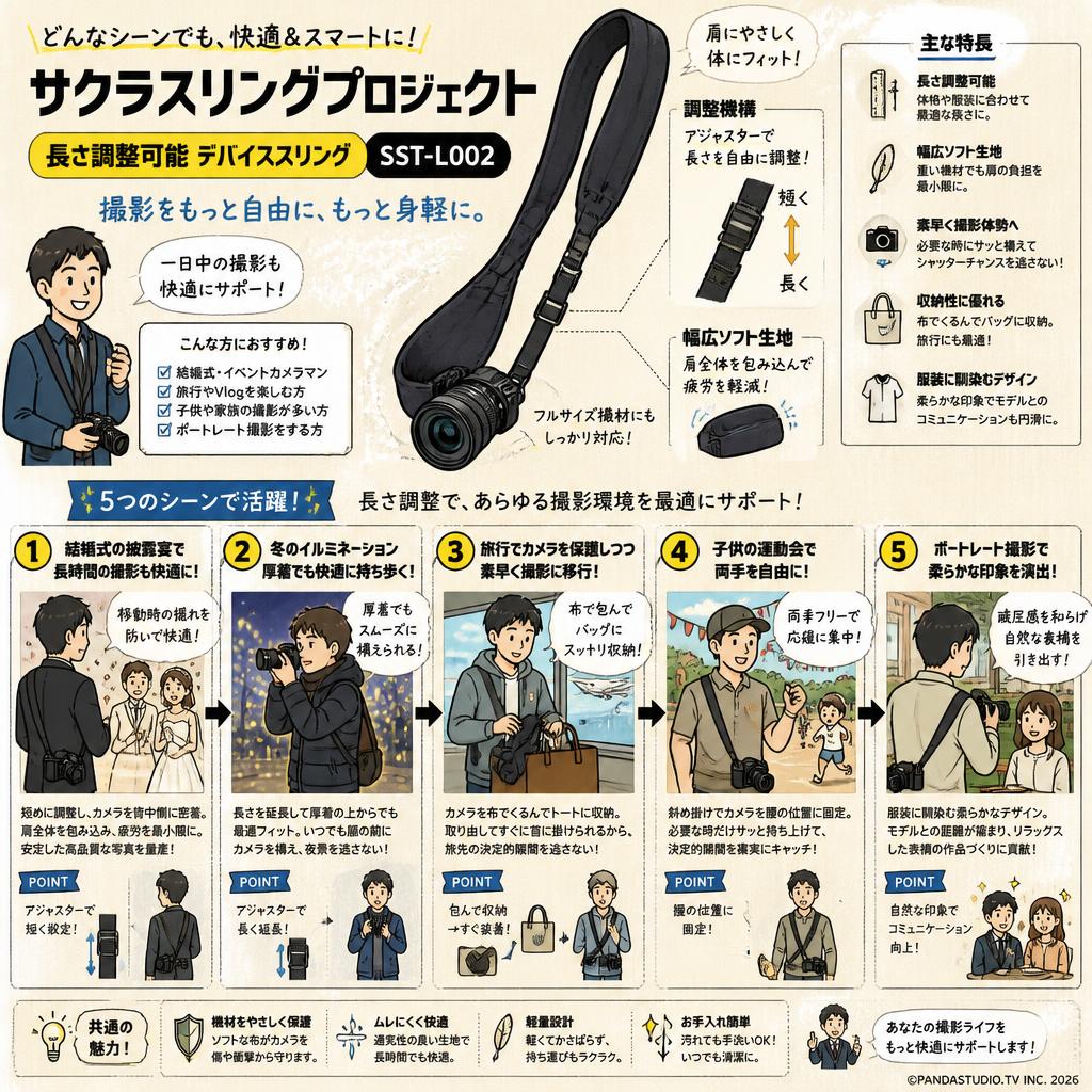 サクラスリングプロジェクト長さ調整可能 デバイススリング SST-L002 用途