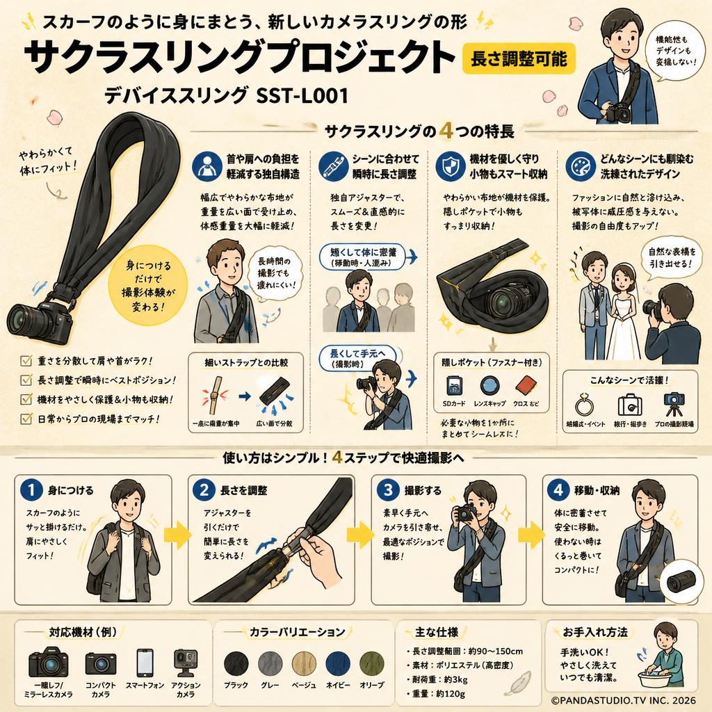 サクラスリングプロジェクト長さ調整可能 デバイススリング SST-L001 概要