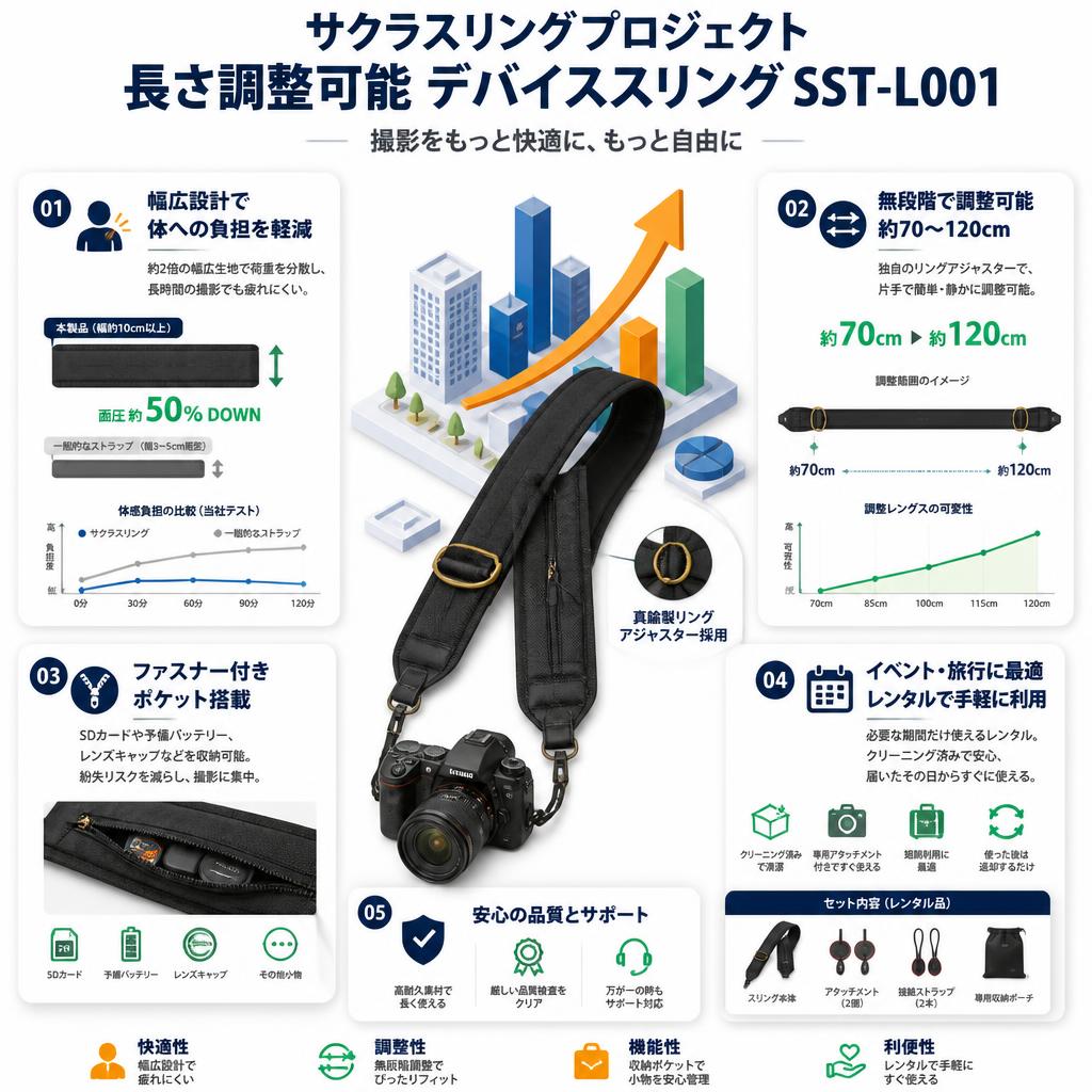 サクラスリングプロジェクト長さ調整可能 デバイススリング SST-L001 セールスポイント