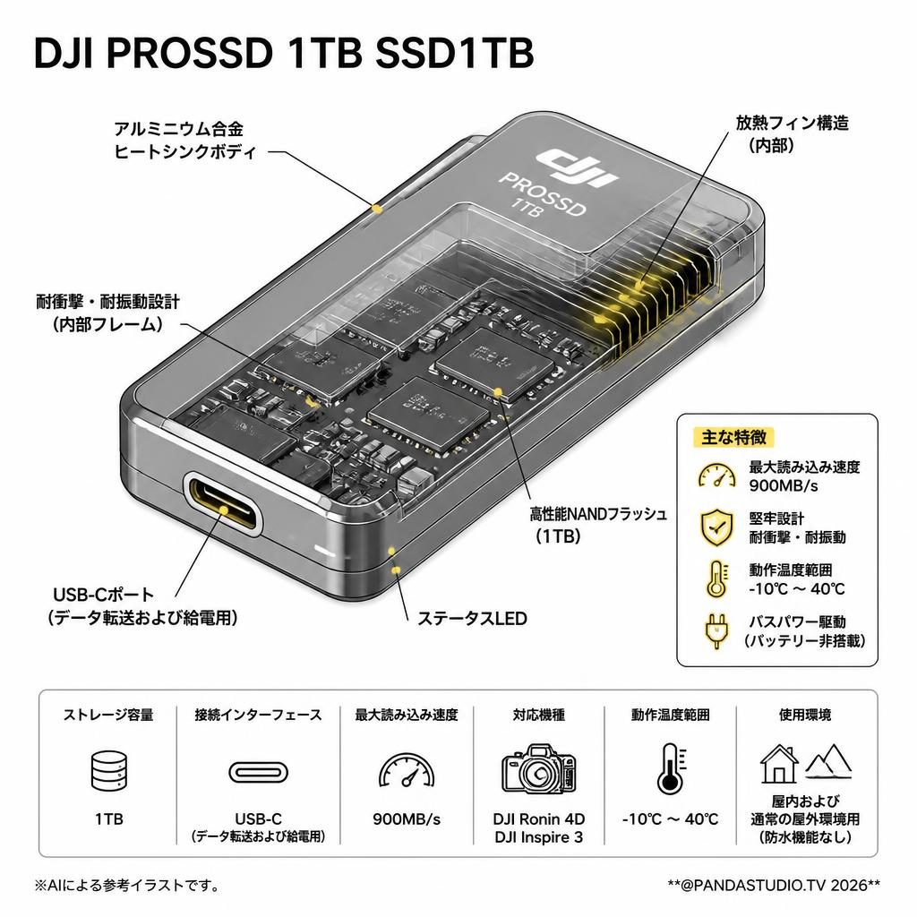 DJI PROSSD 1TB SSD1TB スペック