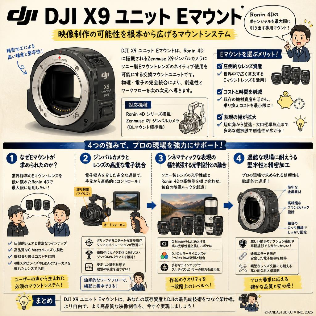 DJI X9 ユニット Eマウント 概要