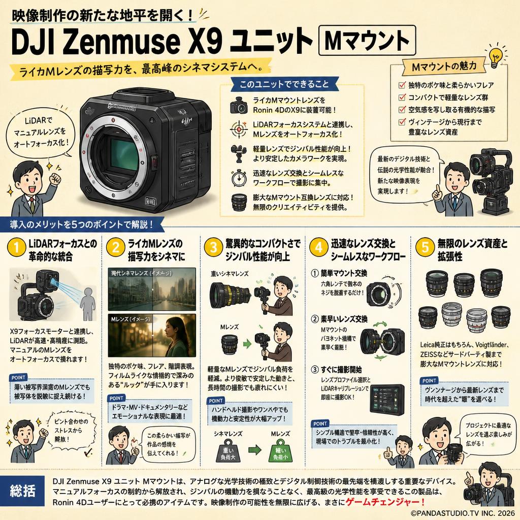 DJI Zenmuse X9 ユニット  Mマウント 概要