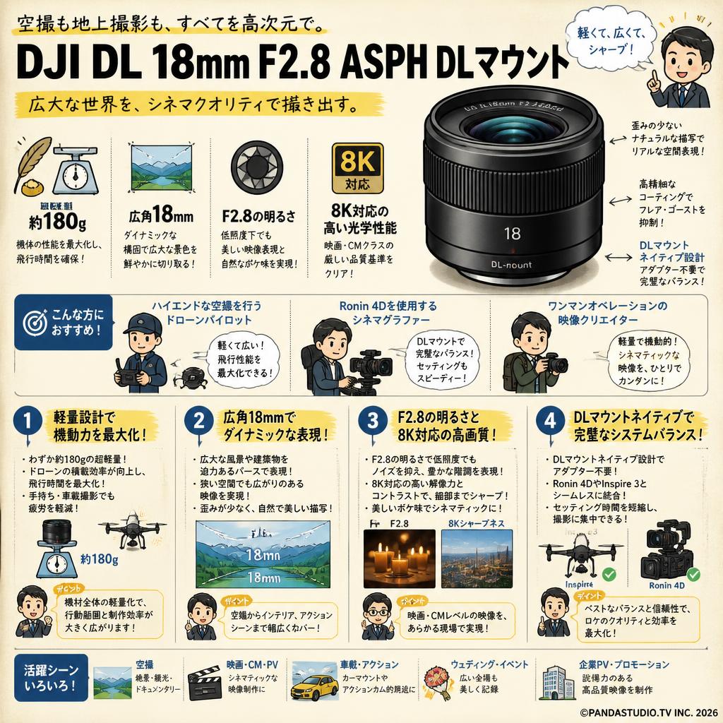 DJI DL 18 mm F2.8 ASPH DLマウント おもな対象のお客様