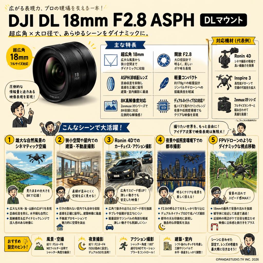 DJI DL 18 mm F2.8 ASPH DLマウント 用途