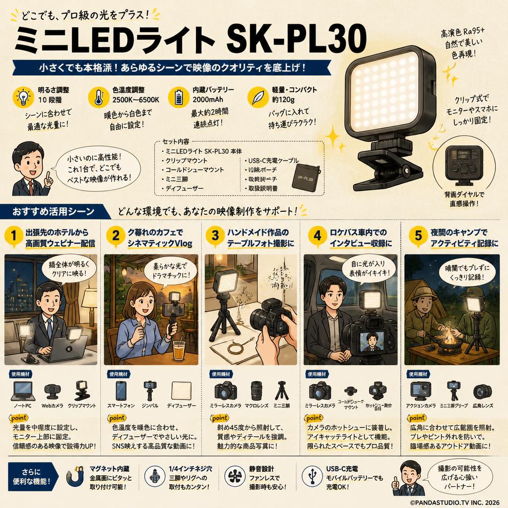 ミニLEDライト SK-PL30 【PROKIZAI.COM】 用途