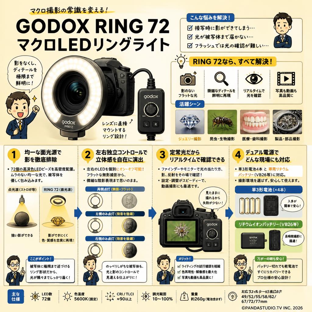 GODOX RING 72 マクロLEDリングライト 概要