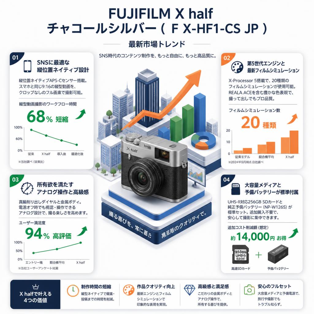 FUJIFILM X half チャコールシルバー ( F X-HF1-CS JP ) セールスポイント