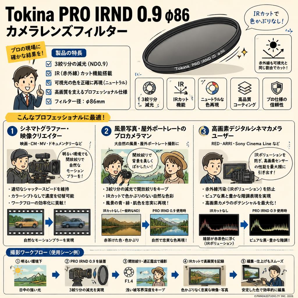 Tokina PRO IRND 0.9 φ86 カメラレンズフィルター おもな対象のお客様