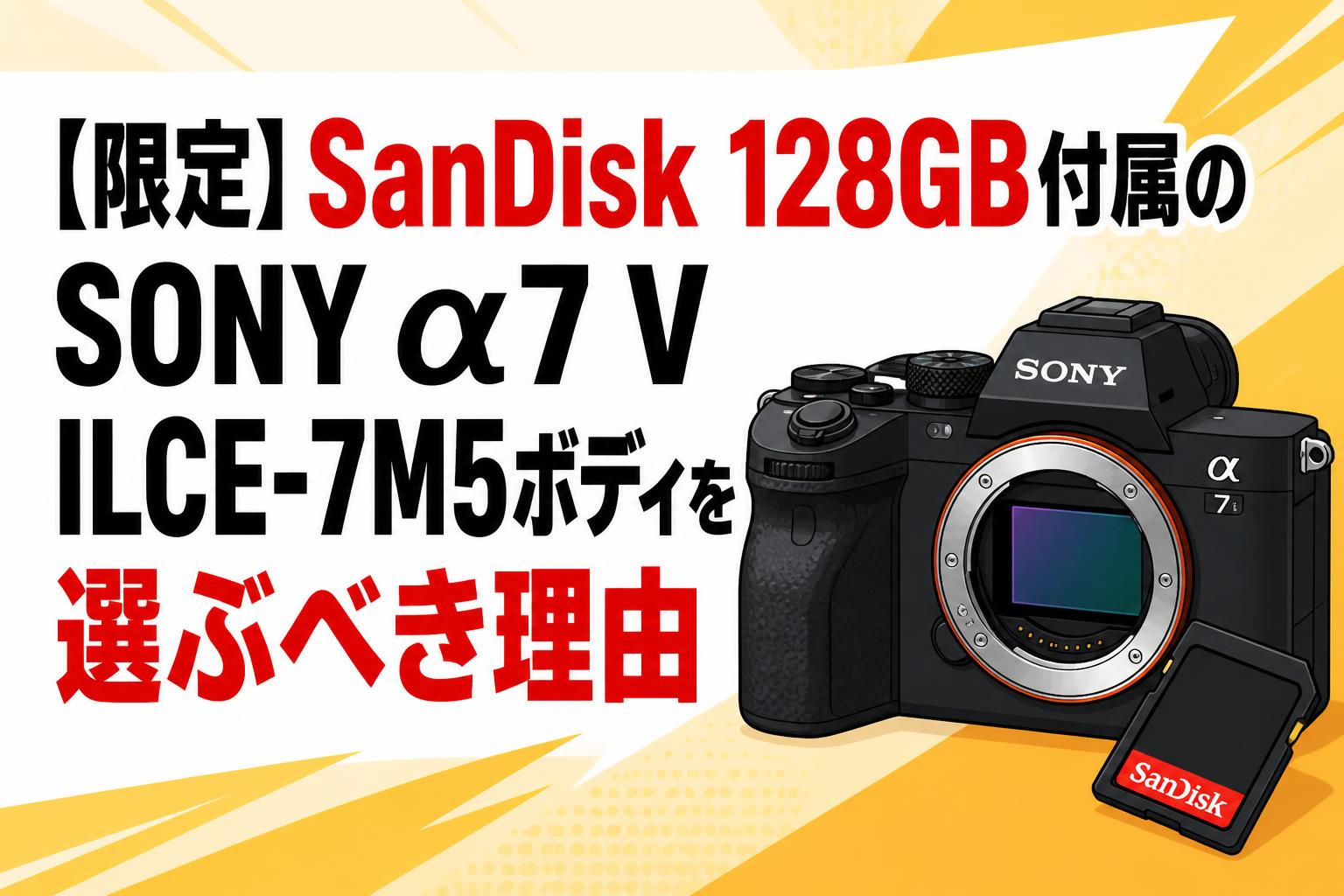 【限定】SanDisk 128GB付属のSONY α7 V ILCE-7M5ボディを選ぶべき理由