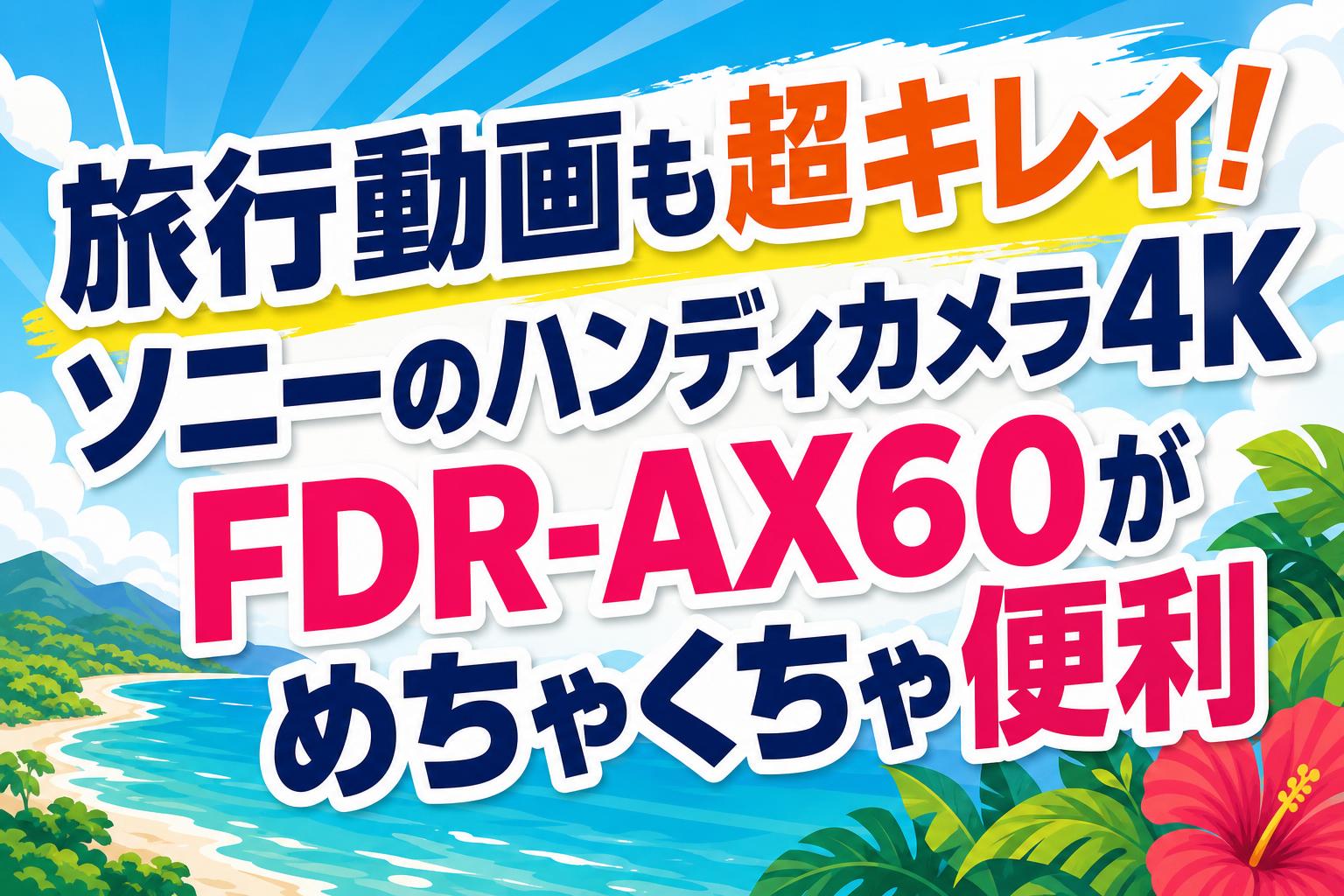 旅行動画も超キレイ！ソニーのハンディカメラ4K FDR-AX60がめちゃくちゃ便利