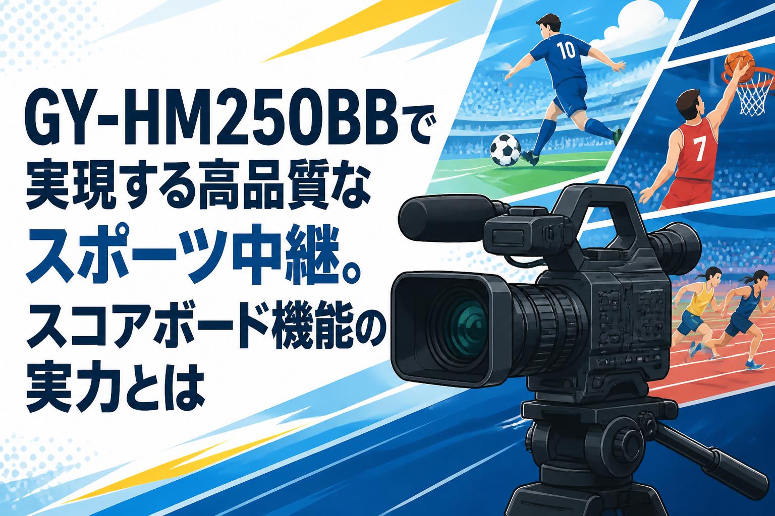 GY-HM250BBで実現する高品質なスポーツ中継。スコアボード機能の実力とは