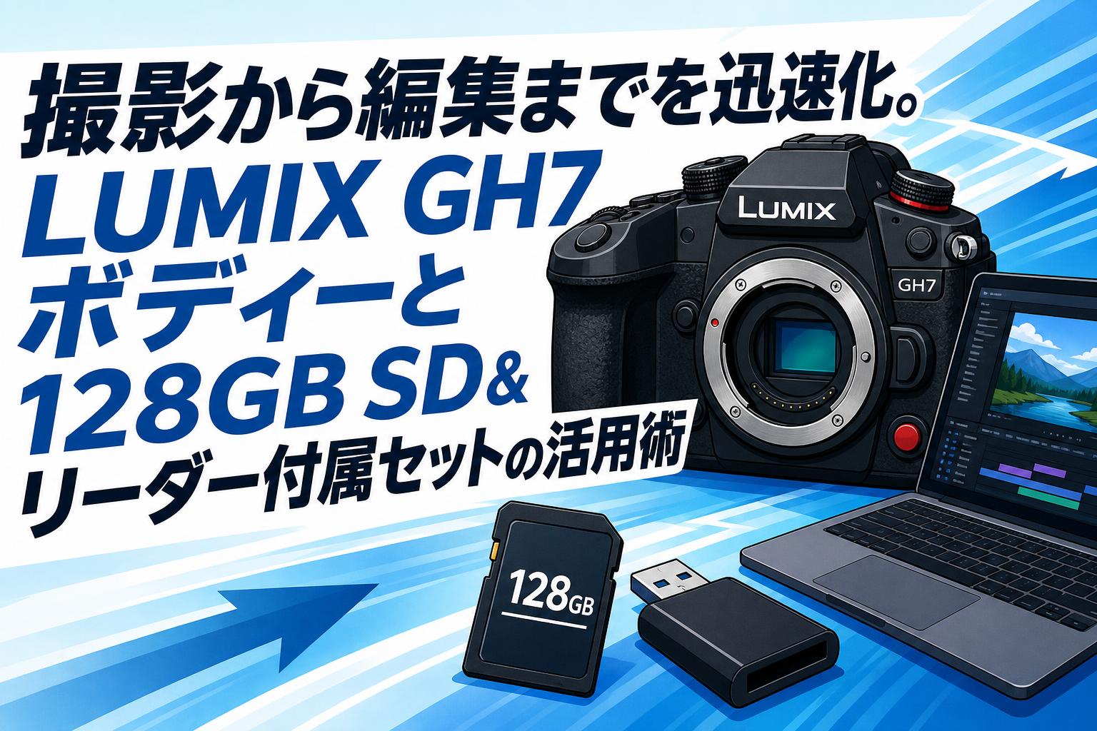 撮影から編集までを迅速化。LUMIX GH7ボディーと128GB SD＆リーダー付属セットの活用術