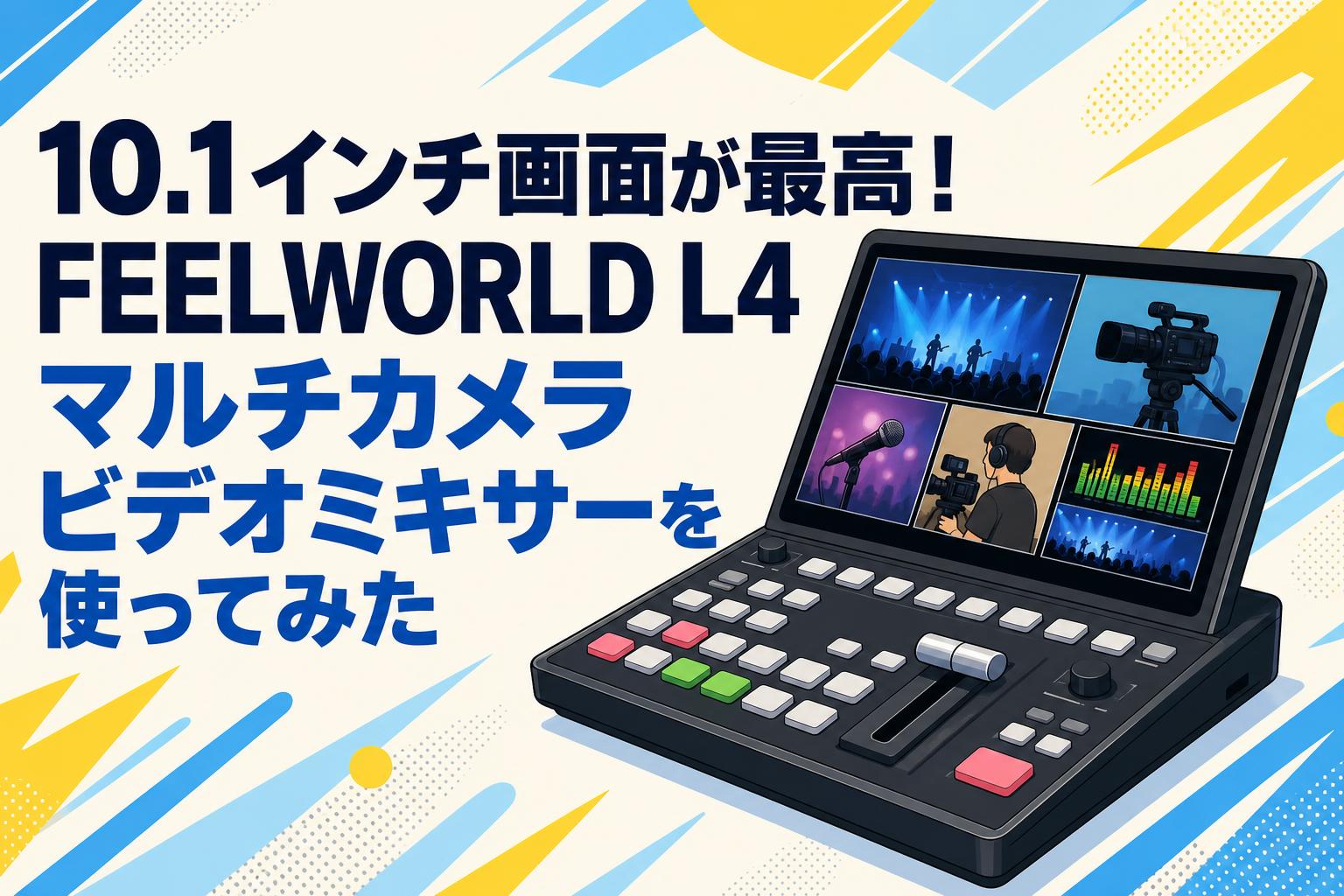 10.1インチ画面が最高！FEELWORLD L4マルチカメラビデオミキサーを使ってみた