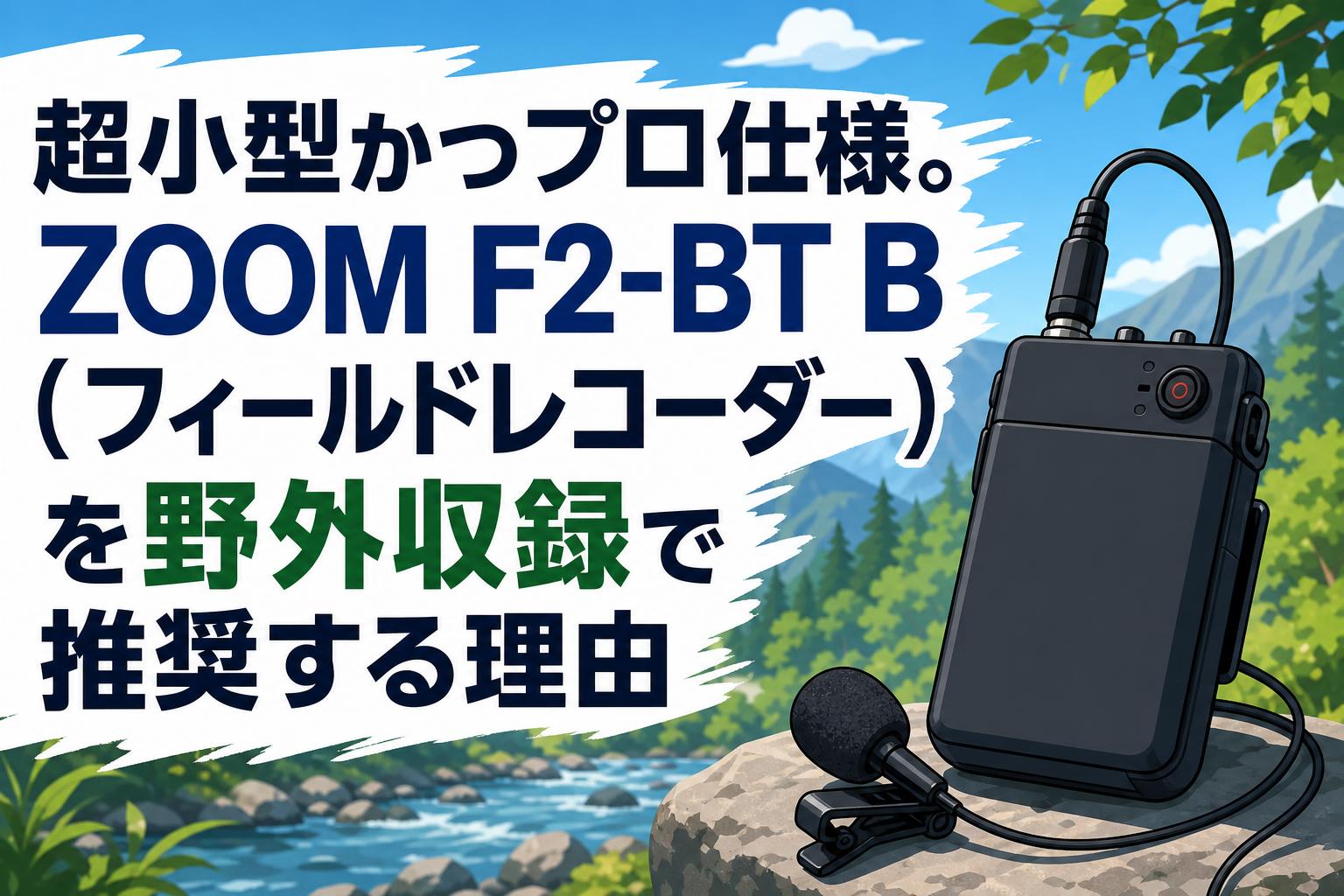 超小型かつプロ仕様。ZOOM F2-BT B ( フィールドレコーダー) を野外収録で推奨する理由