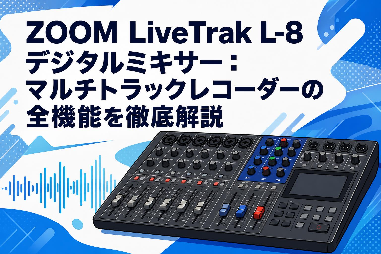 ZOOM LiveTrak L-8 デジタルミキサー：マルチトラックレコーダーの全機能を徹底解説