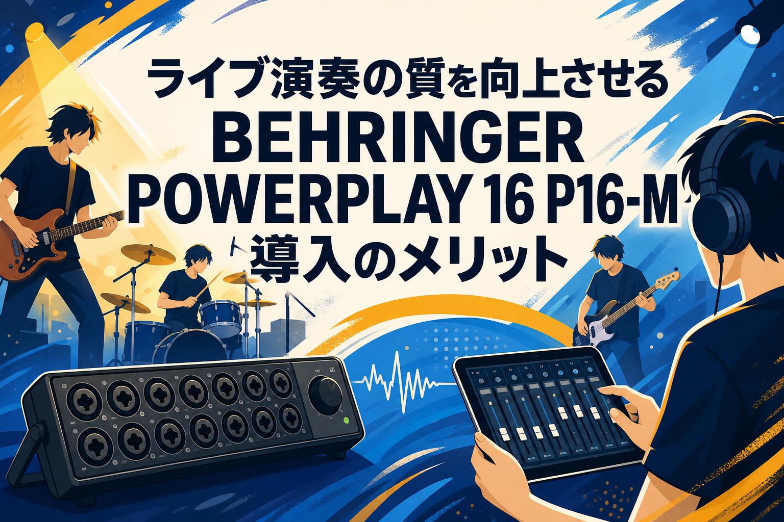ライブ演奏の質を向上させるBEHRINGER POWERPLAY 16 P16-M導入のメリット