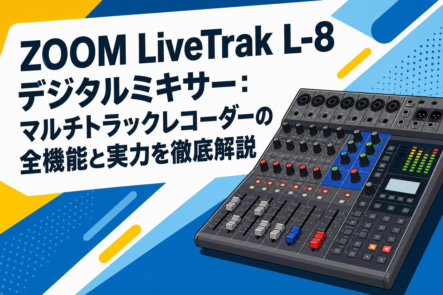 ZOOM LiveTrak L-8 デジタルミキサー：マルチトラックレコーダーの全機能と実力を徹底解説