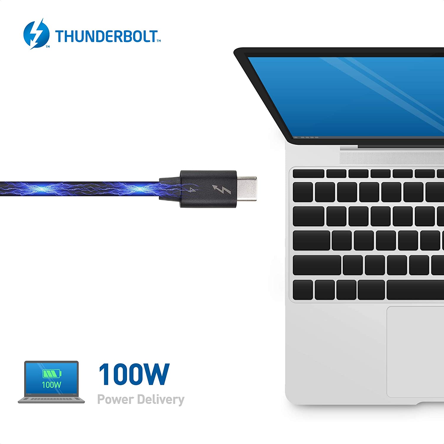 Thunderbolt 4 USB4.0 ケーブル 40Gbps 100W充電 0.8m | パンダスタジオ・レンタル公式サイト