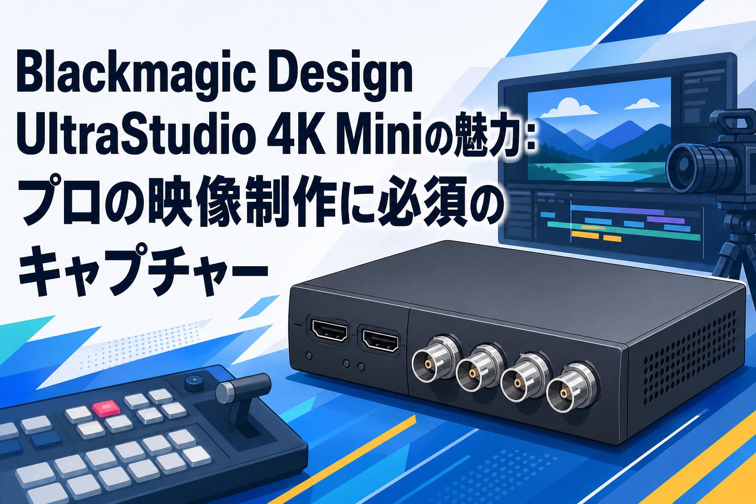 Blackmagic Design UltraStudio 4K Miniの魅力：プロの映像制作に必須のキャプチャー・再生機材