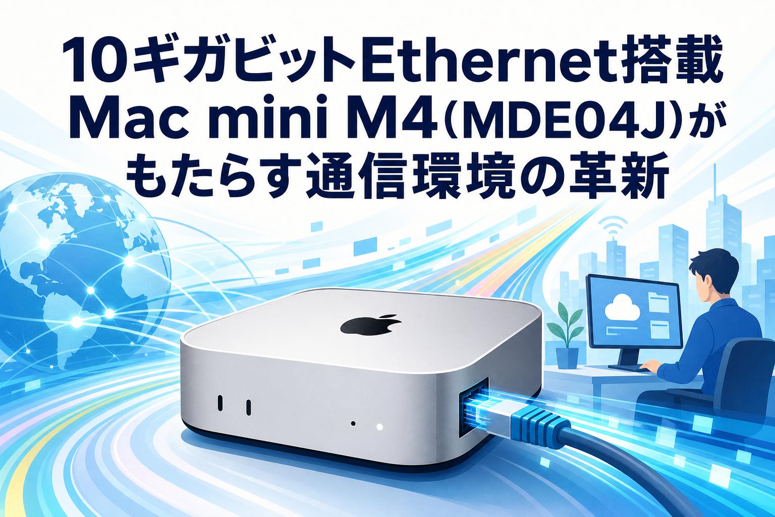 10ギガビットEthernet搭載Mac mini M4(MDE04J)がもたらす通信環境の革新