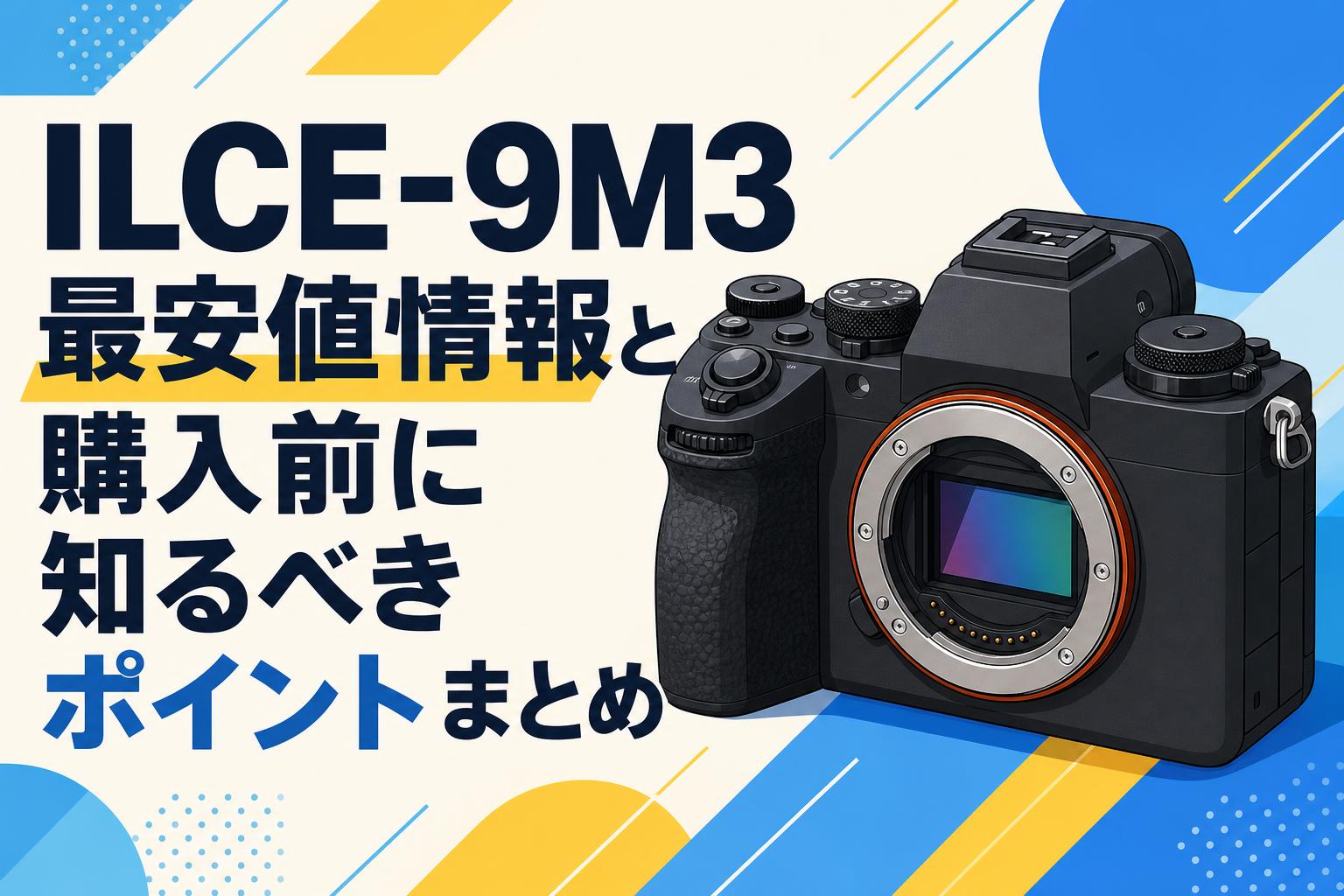 ILCE-9M3 最安値情報と購入前に知るべきポイントまとめ
