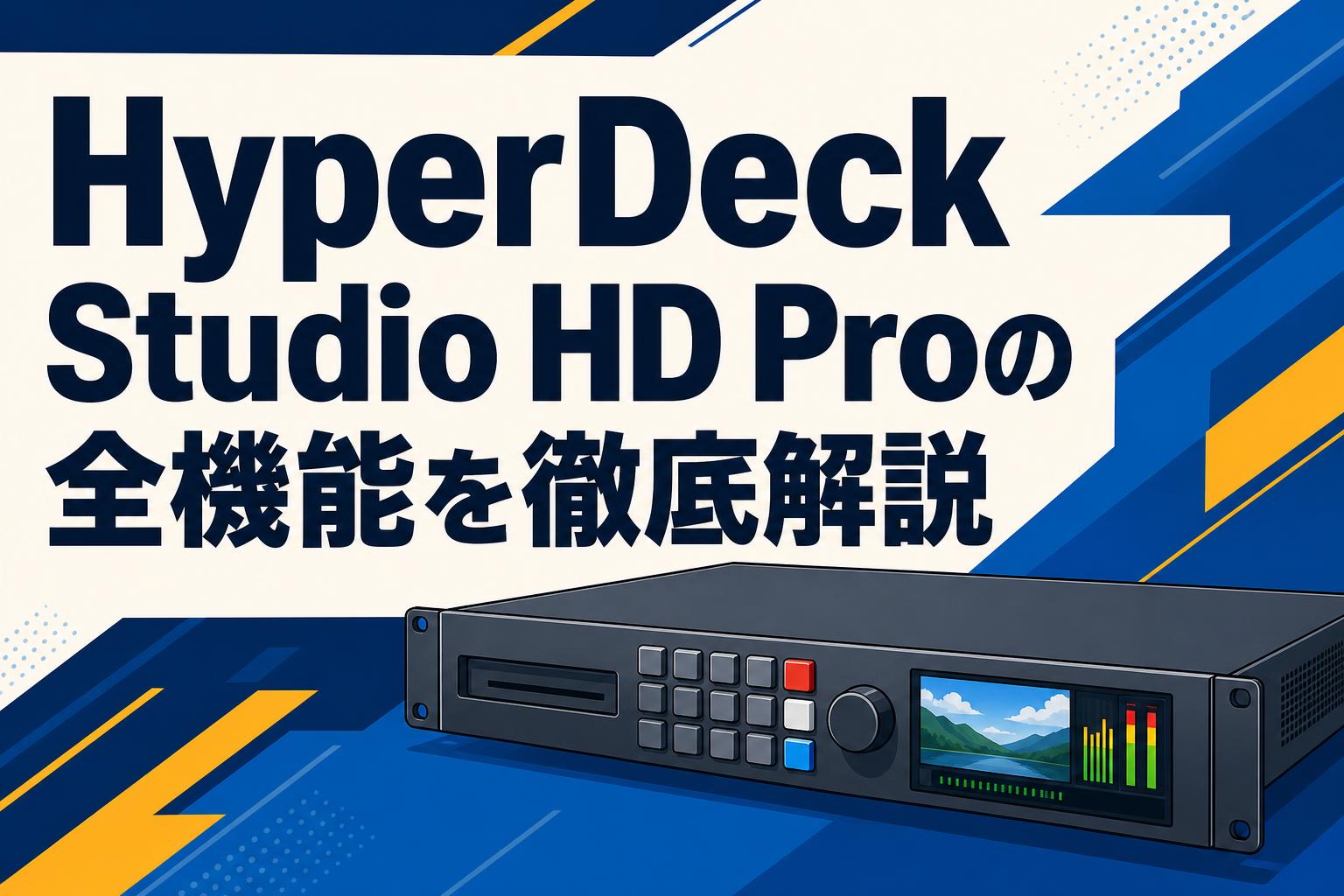 HyperDeck Studio HD Proの全機能を徹底解説