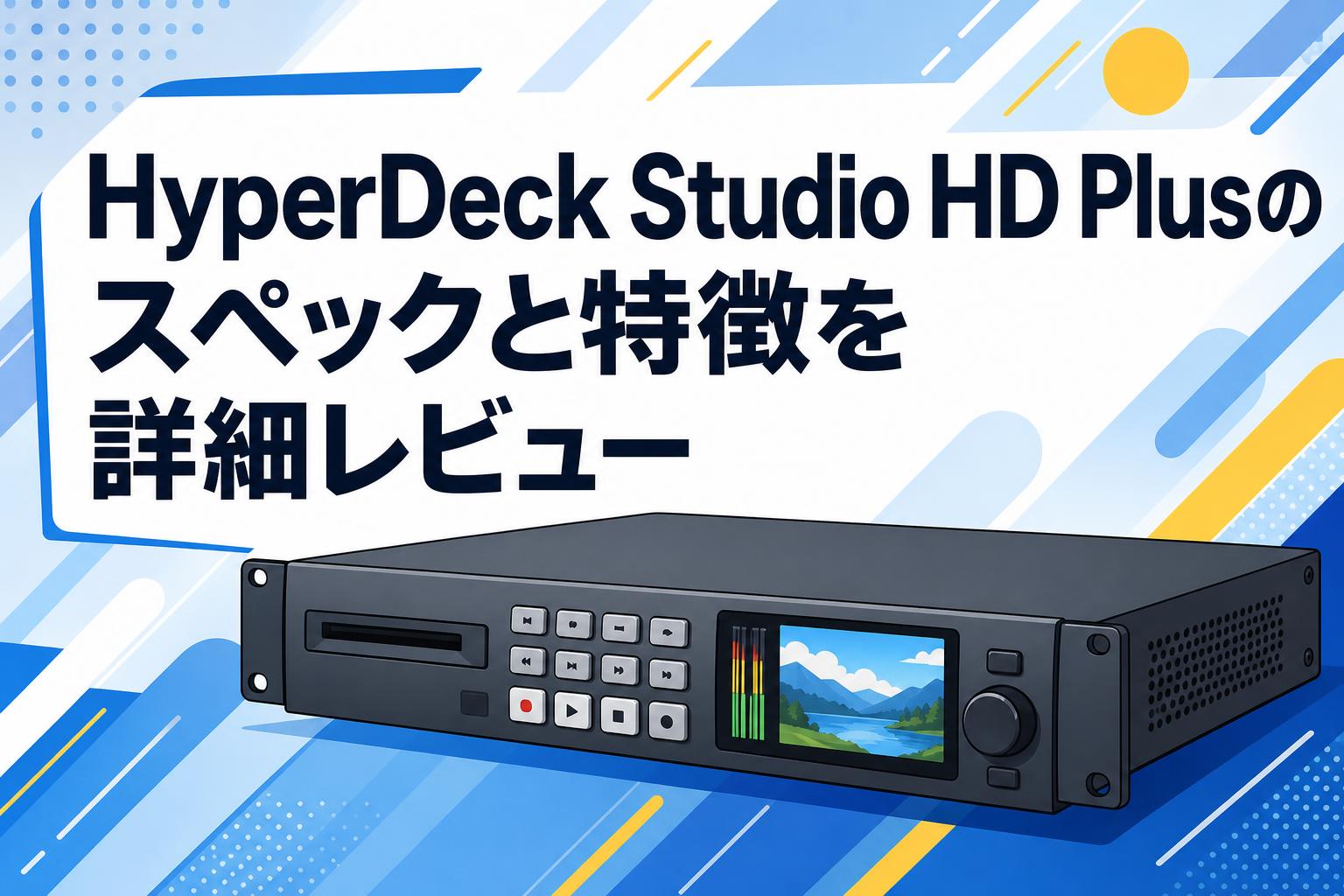 HyperDeck Studio HD Plusのスペックと特徴を詳細レビュー